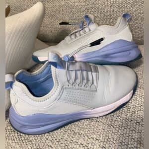 Clove Grey Matter Nursing shoes; Blue and White Sneakers; retail for $145